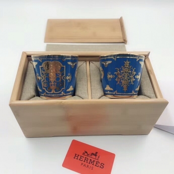 Набор из 2-х стаканов в деревянной коробке  Hermes Артикул BMS-46740. Вид 1